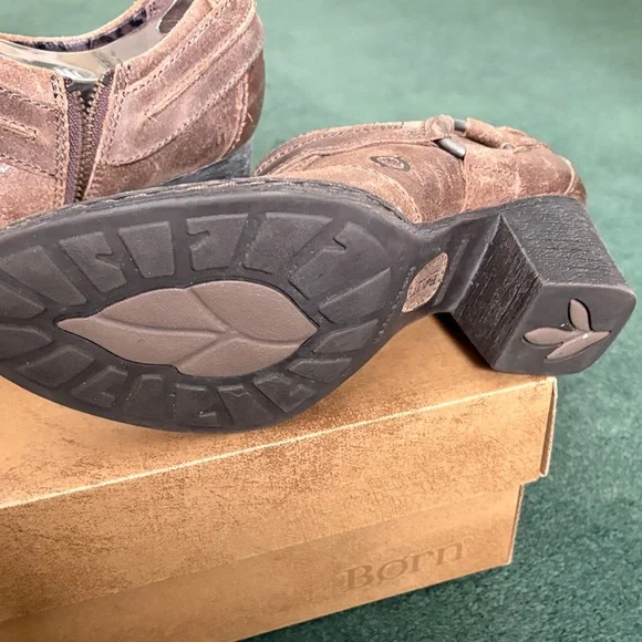 Born Women's Distressed Brown Ankle Booties - Picture 3 of 5